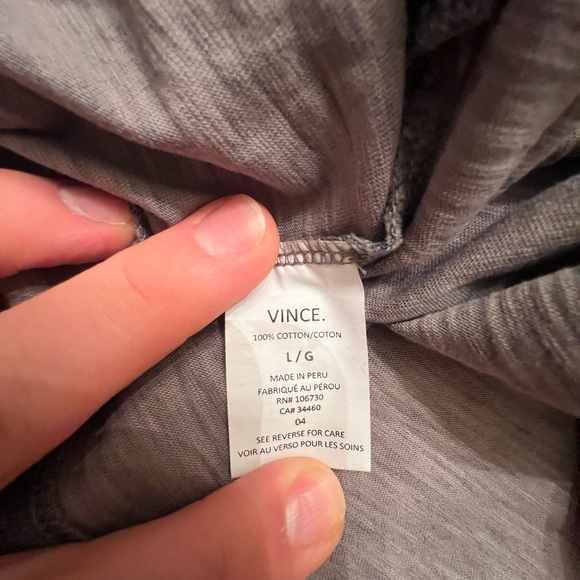 Mens 100% Cotton Vince 3-button Henley Heathered Blue size Large - Picture 4 of 4